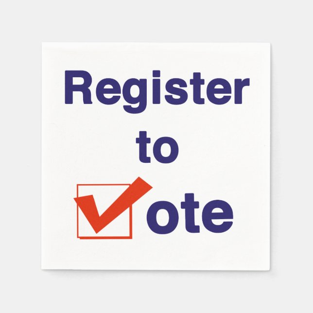 Guardanapo De Papel Registro Para Votação 2026 (Frente)