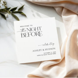 Guardanapo De Papel Rehearsal Dinner Napkin The Night Before Napkins