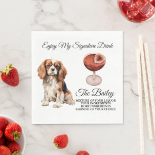 Guardanapo De Papel Rei Charles Spaniel Signature Drink