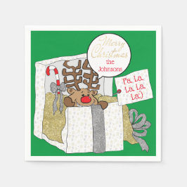 Guardanapo De Papel Reindeer de Natal Giftbox
