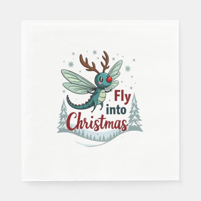Guardanapo De Papel Reindeer Dragonfly (Frente)