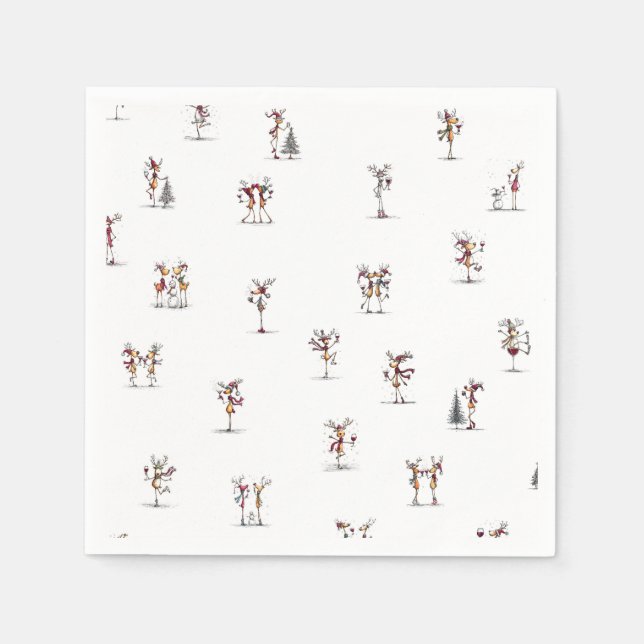 Guardanapo De Papel Reindeer Games (Frente)
