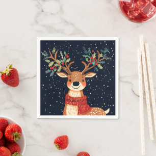 Guardanapo De Papel Reindeer Starry Natal Twinkle Night