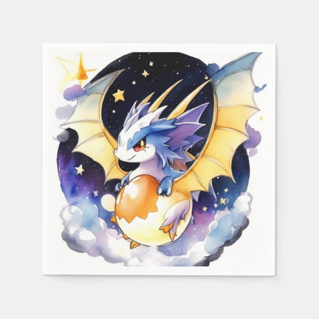 Guardanapo De Papel Reino dos Dragões: Chá de fraldas (Frente)