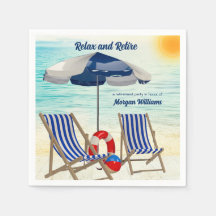 Relax and Retire Tropical Beach Chair Retirement