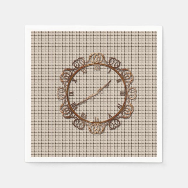 Guardanapo De Papel Relógio de Napkins de Papel (Frente)