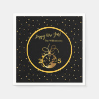 Relógio Dourado de qualquer ano do Feliz ano novo