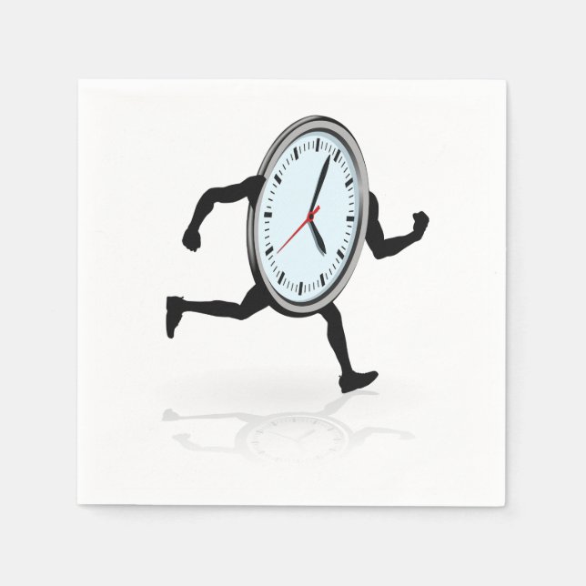 Guardanapo De Papel Relógio Executando Napkins (Frente)