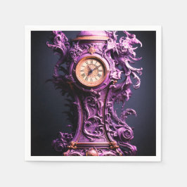 Guardanapo De Papel Relógio Roxo