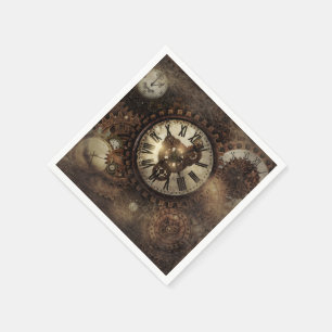 Guardanapo De Papel Relógios Vintage Steampunk
