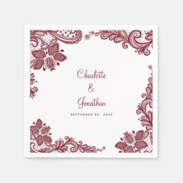 Guardanapo De Papel Renda Elegante Noivado Casamento Noiva & Noivo Ver