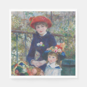 Guardanapo De Papel Renoir Duas Irmãs Varanda Impressionismo Francês 