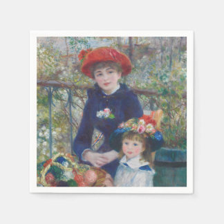Guardanapo De Papel Renoir Duas Irmãs Varanda Impressionismo Francês 