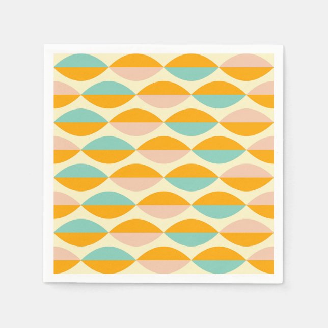 Guardanapo De Papel Repeating geometric pattern in beige background (Frente)