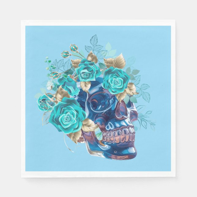 Guardanapo De Papel Requiem Flor Azul (Frente)