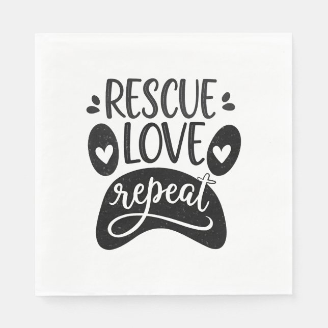 Guardanapo De Papel Resgate Love Repete Dog Paw (Frente)