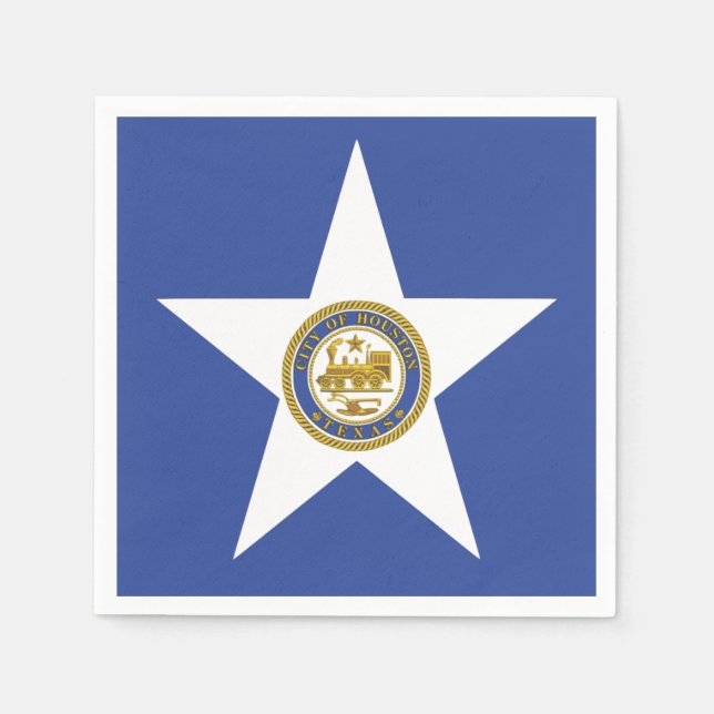 Guardanapo De Papel Resguardas de papel com bandeira de Houston (Frente)