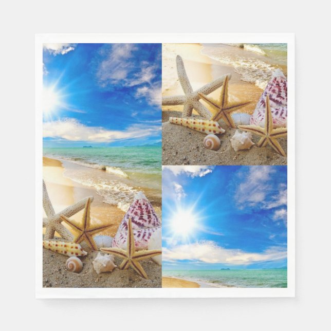 Guardanapo De Papel Resguardas de papel da Seashell (Frente)