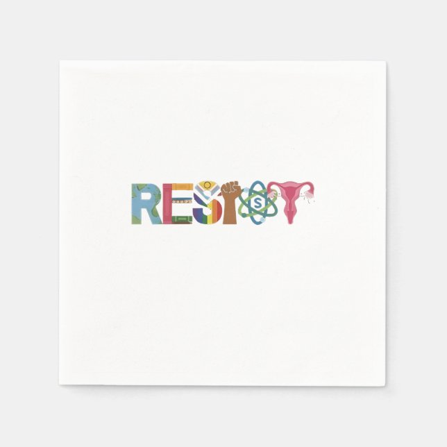 Guardanapo De Papel Resistência à Camisa Combater o Resistente Protest (Frente)