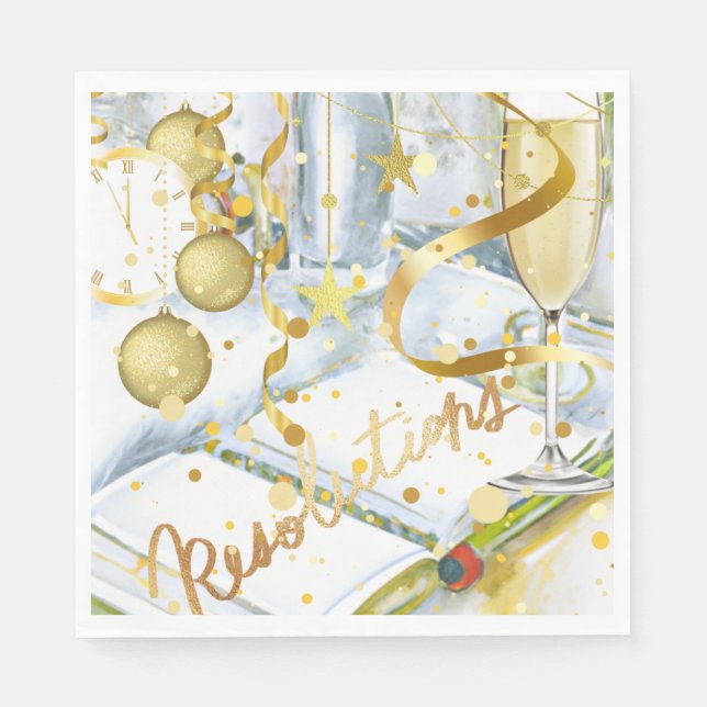 Guardanapo De Papel Resolução de Ano Novo (Frente)