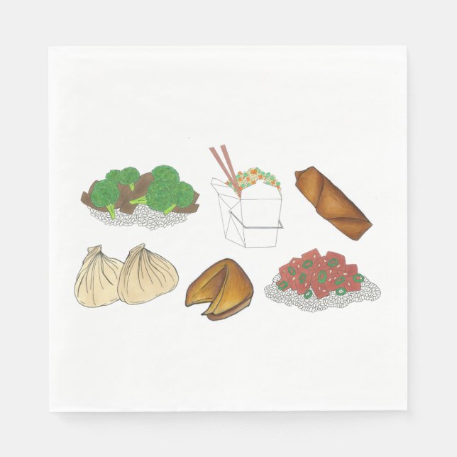 Guardanapo De Papel Restaurante Chinês de Comprar Comida Cuisina (Frente)