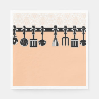 Guardanapo De Papel Restaurantes Napkins com utensílios de cozinha