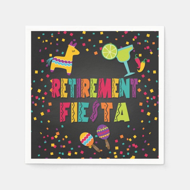 Guardanapo De Papel Retirement Fiesta Paper Napkins (Frente)