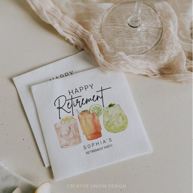Guardanapo De Papel Retirement Party (Criador carregado)