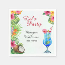 Retirement Tropical Summer Dine & Cocktail Party