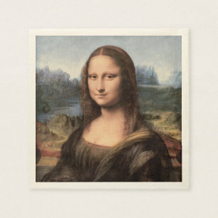 Guardanapo De Papel Retrato de Mona Lisa / Pintura