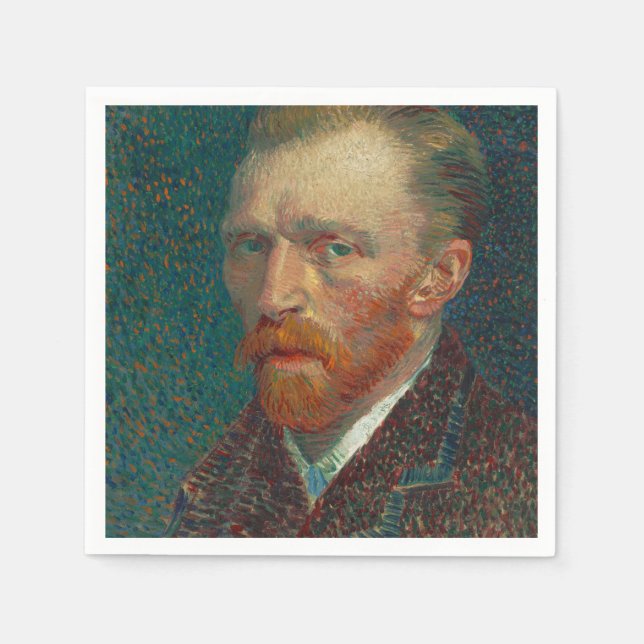 Guardanapo De Papel Retrato de Van Gogh Arte Pintura (Frente)