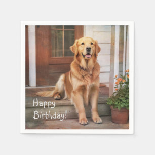 Guardanapo De Papel Retriever de ouro