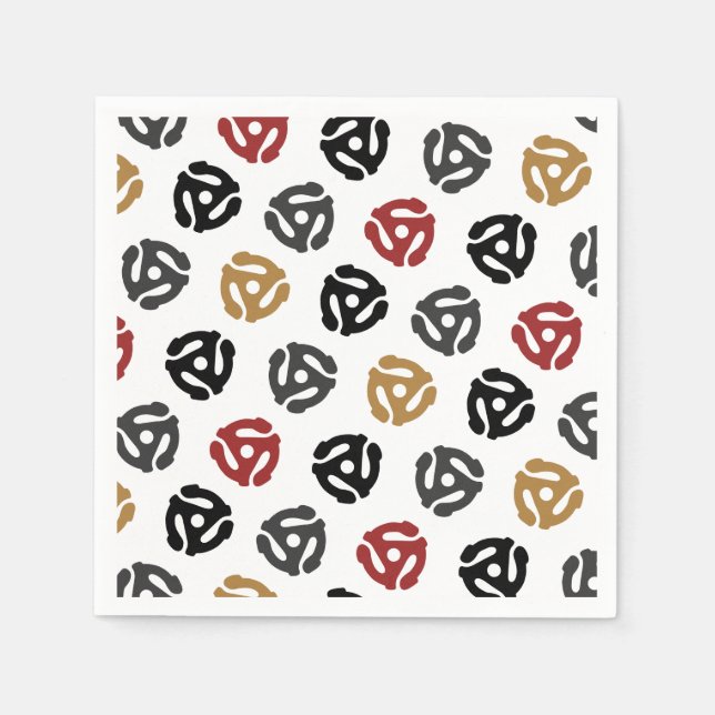 Guardanapo De Papel Retro 45 RPM Vinyl Record Birthday Napkins - Vinta (Frente)