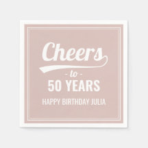 Retro Alega a 50 Anos 50.º Aniversário Rosa