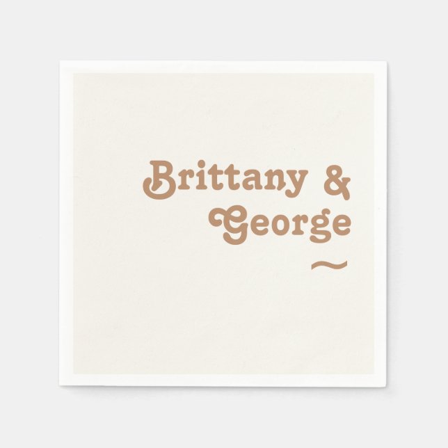 Guardanapo De Papel Retro Beach | Ivory Wedkins Napkins (Frente)