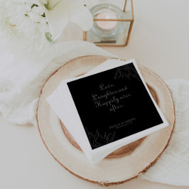 Guardanapo De Papel Retro Boho ama risos e feliz para sempre