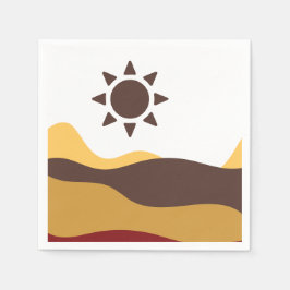 Guardanapo De Papel Retro Boho Sun