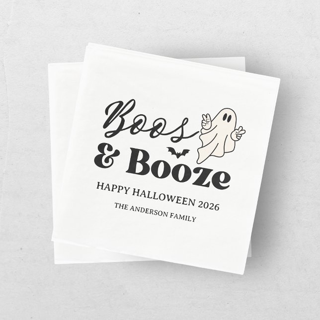 Guardanapo De Papel Retro Boos e Booze Spooktacular Halloween (Criador carregado)