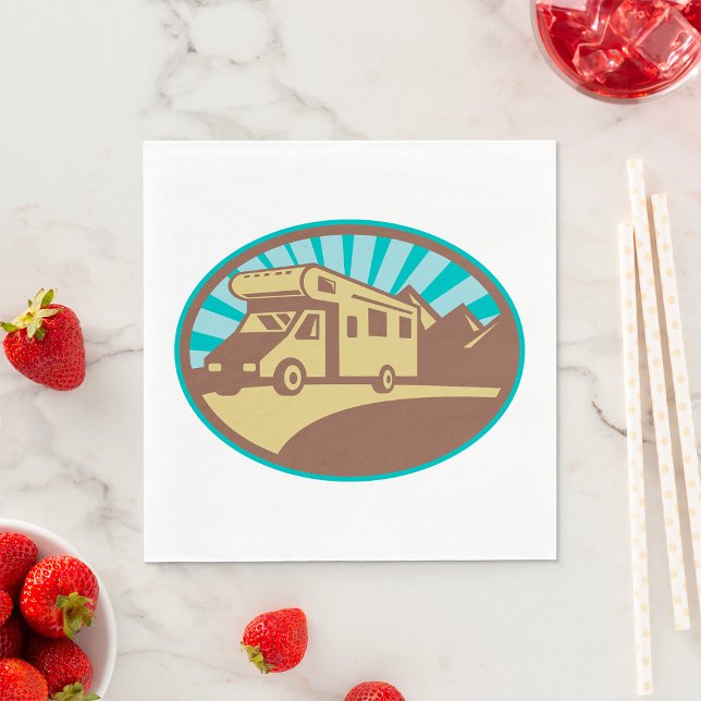 Guardanapo De Papel Retro Campervan (Criador carregado)