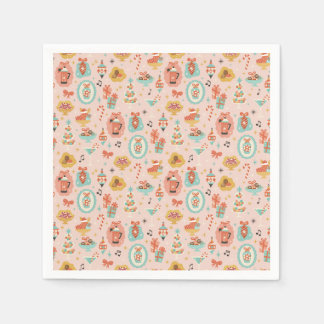 Guardanapo De Papel Retro Christmas Napkins