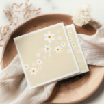 Guardanapo De Papel Retro Daisy Groovy chá de panela Napkins<br><div class="desc">Antopetes de chá de panela com design de margarida boho.</div>