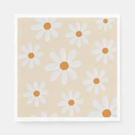 Guardanapo De Papel Retro Daisy Party Napkin