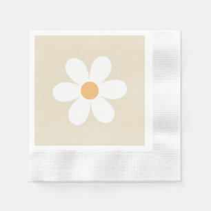 Guardanapo De Papel Retro daisy tan boho