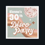 Guardanapo De Papel Retrô do Partido 30 Disco - Aniversário Napkins<br><div class="desc">Celebre seu estilo aniversário de 30 anos com esses bonecos vibrantes da festa de discoteca! Transforme sua festa em uma comemoração de boate com esses guardanapos divertidos e festivos com um design de bola de disco. Perfeito para uma festa de aniversário de 30 anos na discoteca ou qualquer ocasião especial,...</div>