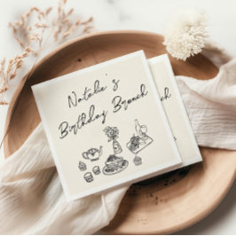 Guardanapo De Papel Retrô Escrito Em Mão Brincadeira Brincadeira