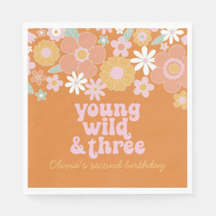 Guardanapo De Papel Retro Floral Young Wild Três anos Napkins