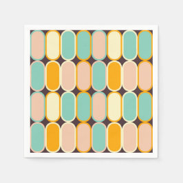Guardanapo De Papel Retro geometric pattern with vertical ovals