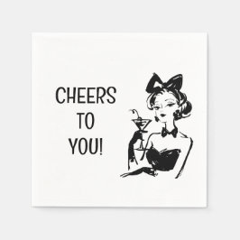 Guardanapo De Papel Retro Glam Martini Diva Design