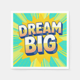 Guardanapo De Papel Retro lettering dream big text