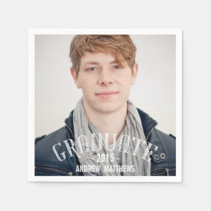 Guardanapo De Papel Retro Male Photo 2015 Graduation Paper Napkins